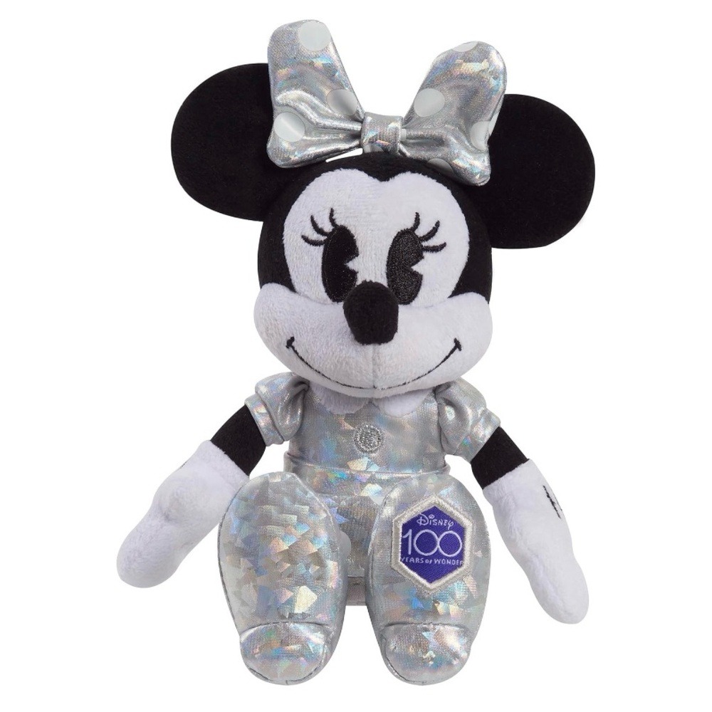 Disney ‘100 Years of Wonder’ Minnie Mouse 8” Plush in Silver Small Stuff Animal